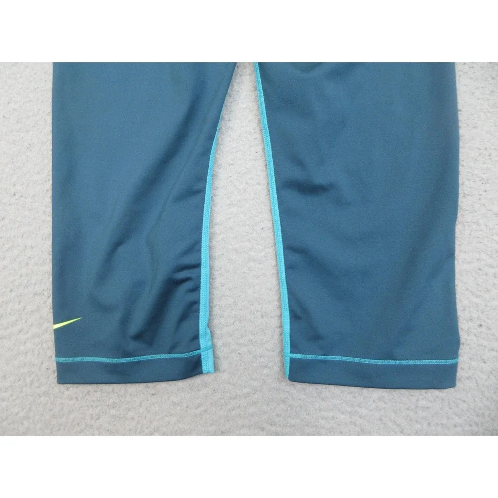 Nike Pro Dri-FIT Compression Capri Leggings Womens S Blue Volt 589366-389